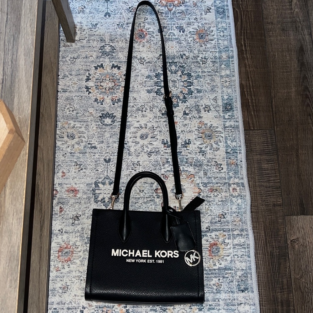 Michael Kors Black Satchel with Gold Accents Limited edition!!